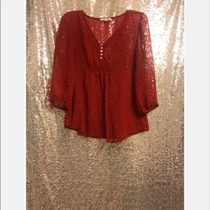 Sheer Polka Dot Blouse